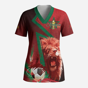 Custom Morocco 2026 World Football Scrub Top Together for One Goal Champions