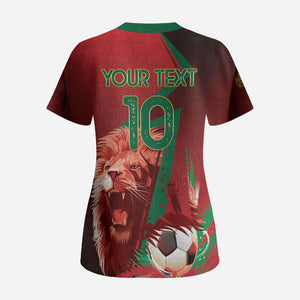 Custom Morocco 2026 World Football Scrub Top Together for One Goal Champions