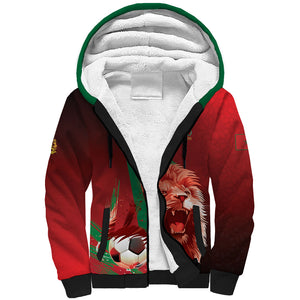 Custom Morocco 2026 World Football Sherpa Hoodie Together for One Goal Champions