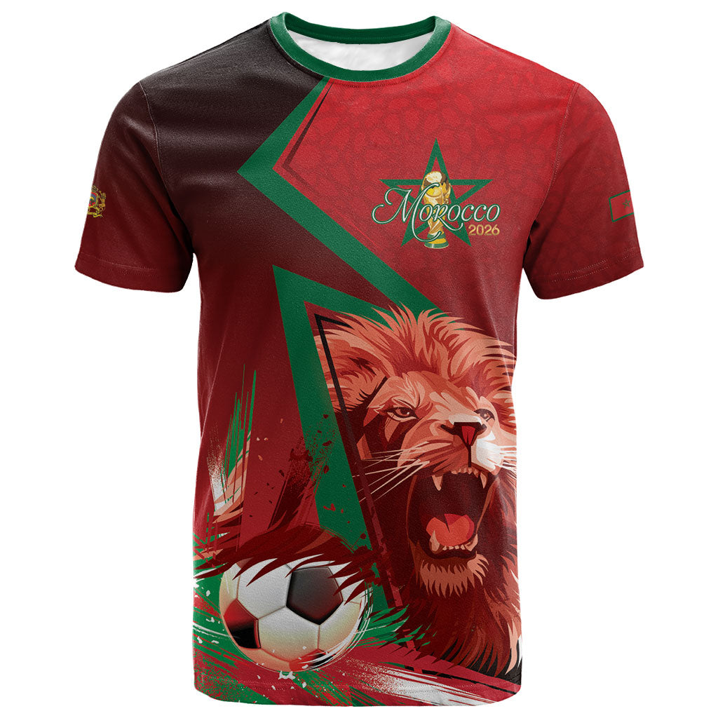 Custom Morocco 2026 World Football T shirt Together for One Goal Champions