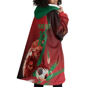 Custom Morocco 2026 World Football Wearable Blanket Hoodie Together for One Goal Champions