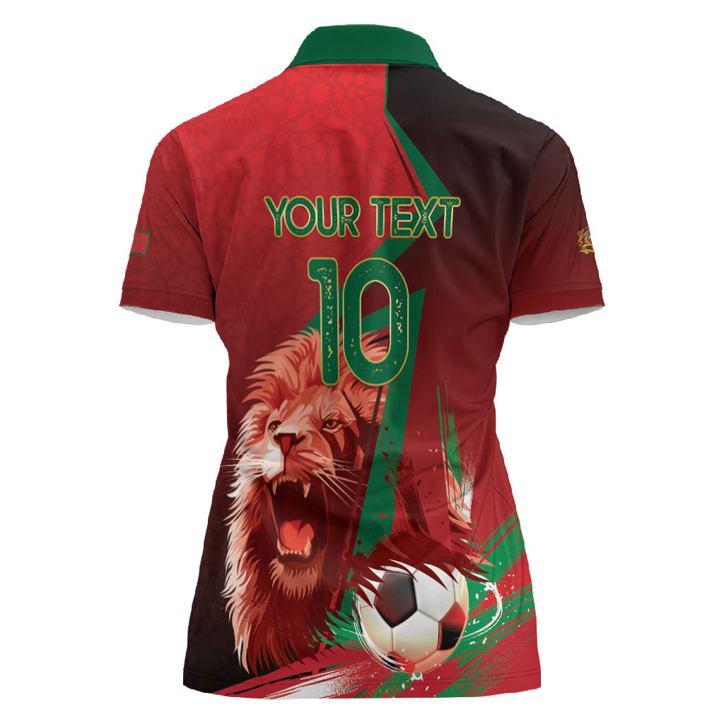 Custom Morocco 2026 World Football Women Polo Shirt Together for One Goal Champions