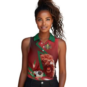 Custom Morocco 2026 World Football Women Sleeveless Polo Shirt Together for One Goal Champions