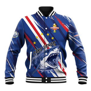 Custom World Football 2026 Cabo Verde Baseball Jacket Tubaroes Azuis Victory