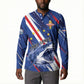 Custom World Football 2026 Cabo Verde Button Sweatshirt Tubaroes Azuis Victory