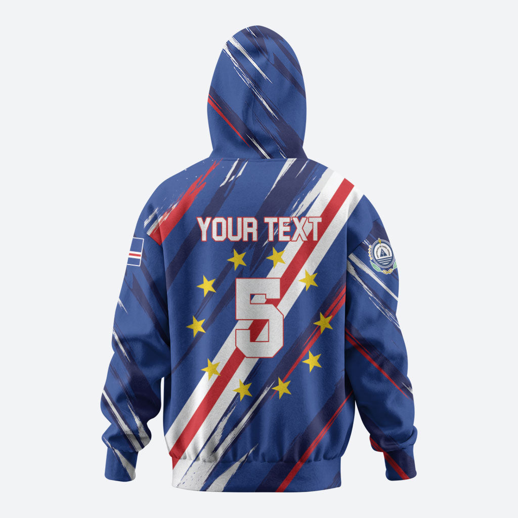 Custom World Football 2026 Cabo Verde Hoodie Tubaroes Azuis Victory