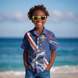 Custom World Football 2026 Cabo Verde Kid Hawaiian Shirt Tubaroes Azuis Victory