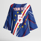 Custom World Football 2026 Cabo Verde Kimono Sleeve Blouse Tubaroes Azuis Victory