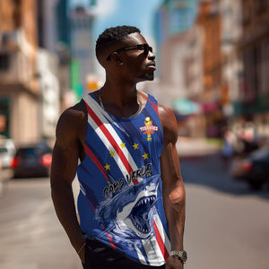 Custom World Football 2026 Cabo Verde Men Tank Top Tubaroes Azuis Victory