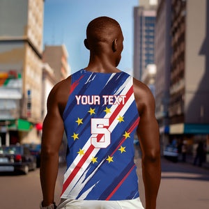 Custom World Football 2026 Cabo Verde Men Tank Top Tubaroes Azuis Victory