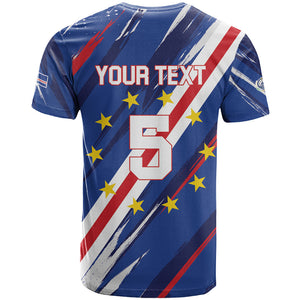 Custom World Football 2026 Cabo Verde T shirt Tubaroes Azuis Victory