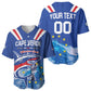 Custom Cape Verde Football 2026 Blue Shark Baseball Jersey Go Champions