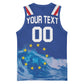 Custom Cape Verde Football 2026 Blue Shark Basketball Jersey Go Champions