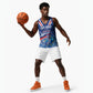 Custom Cape Verde Football 2026 Blue Shark Basketball Jersey Go Champions