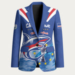 Custom Cape Verde Football 2026 Blue Shark Blazer Go Champions
