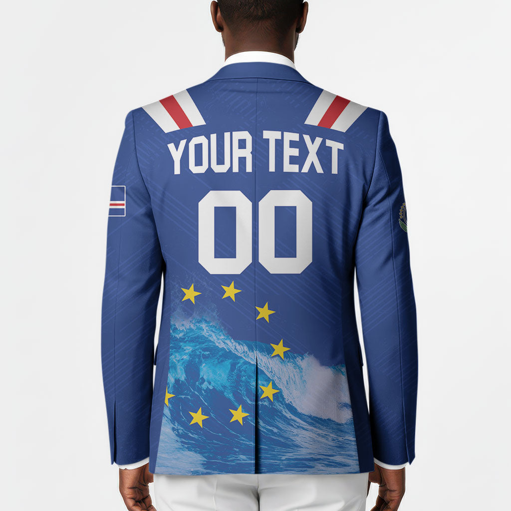 Custom Cape Verde Football 2026 Blue Shark Blazer Go Champions