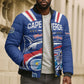 Custom Cape Verde Football 2026 Blue Shark Bomber Puffer Jacket Go Champions
