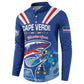 Custom Cape Verde Football 2026 Blue Shark Button Sweatshirt Go Champions