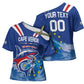 Custom Cape Verde Football 2026 Blue Shark Cross Shoulder Shirt Go Champions