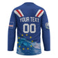 Custom Cape Verde Football 2026 Blue Shark Hockey Jersey Go Champions