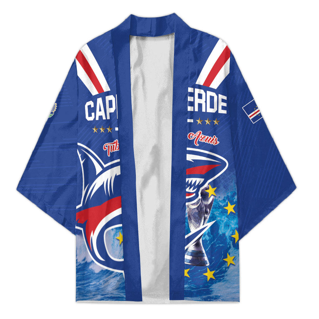 Custom Cape Verde Football 2026 Blue Shark Kimono Go Champions