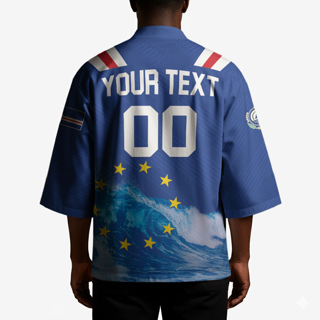 Custom Cape Verde Football 2026 Blue Shark Kimono Go Champions