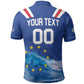 Custom Cape Verde Football 2026 Blue Shark Polo Shirt Go Champions