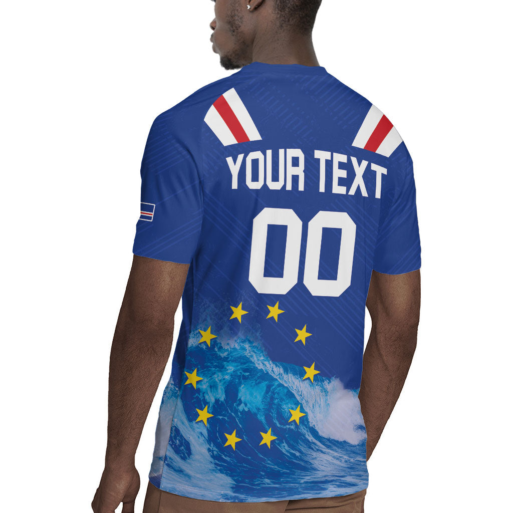 Custom Cape Verde Football 2026 Blue Shark Rugby Jersey Go Champions
