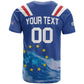 Custom Cape Verde Football 2026 Blue Shark T shirt Go Champions