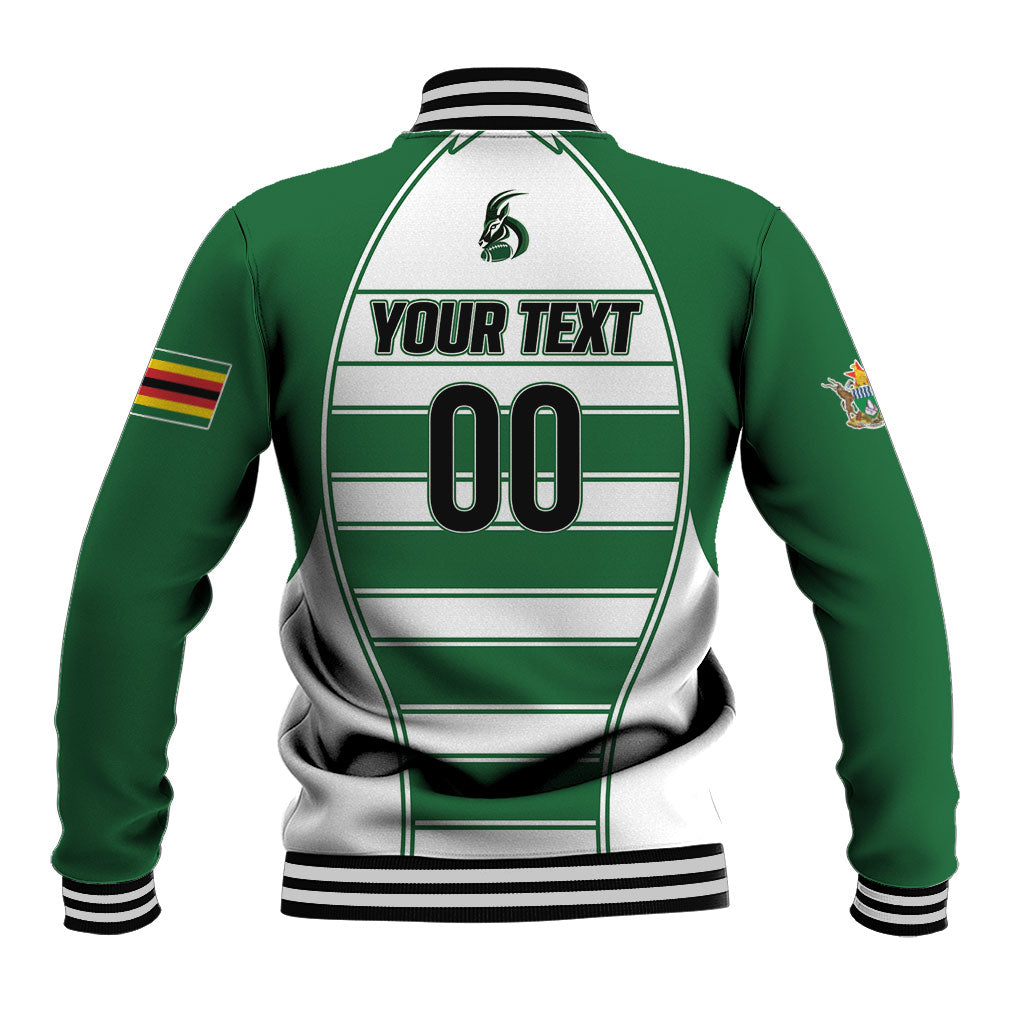 Custom Zimbabwe Rugby 3rd Africa Cup Baseball Jacket The Sables Back-to-Back Champions