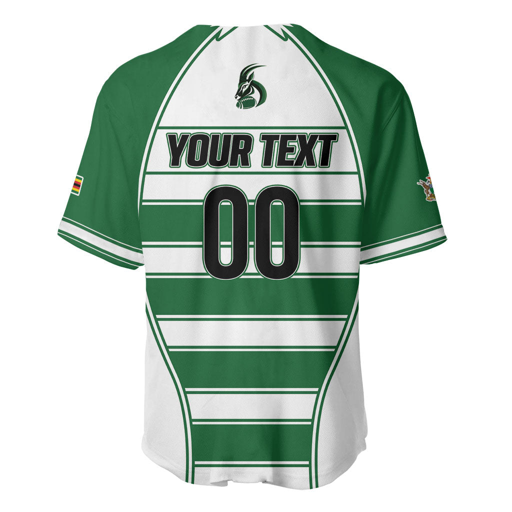 Custom Zimbabwe Rugby 3rd Africa Cup Baseball Jersey The Sables Back-to-Back Champions