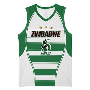 Custom Zimbabwe Rugby 3rd Africa Cup Basketball Jersey The Sables Back-to-Back Champions