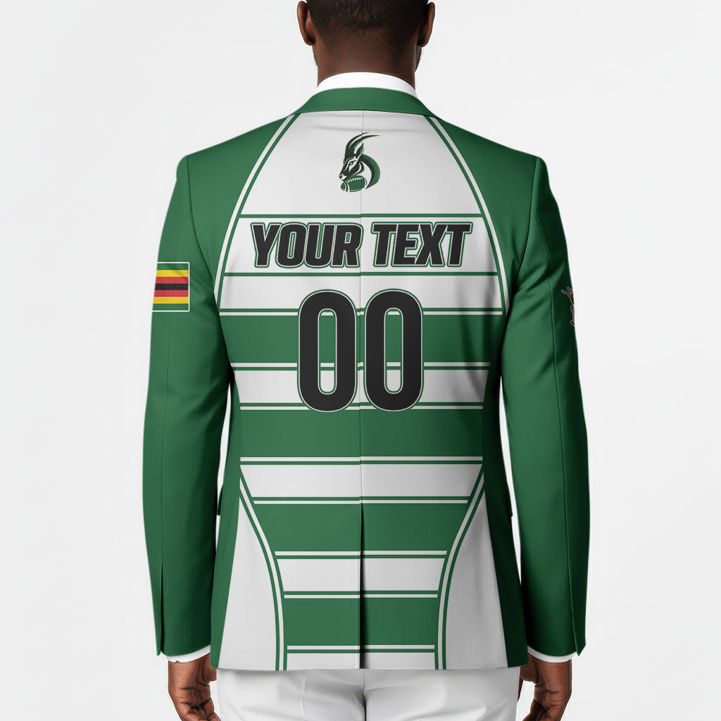 Custom Zimbabwe Rugby 3rd Africa Cup Blazer The Sables Back-to-Back Champions
