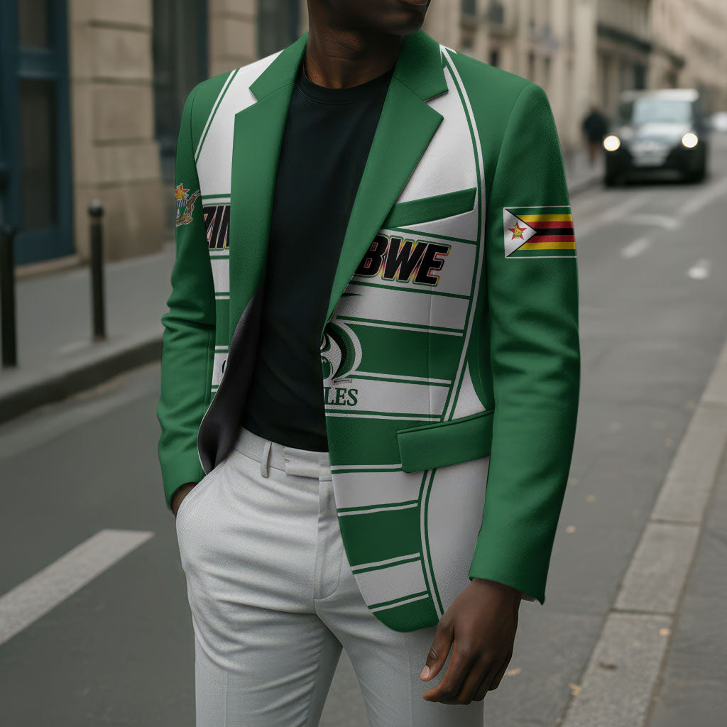 Custom Zimbabwe Rugby 3rd Africa Cup Blazer The Sables Back-to-Back Champions