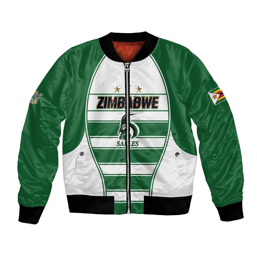 Custom Zimbabwe Rugby 3rd Africa Cup Bomber Jacket The Sables Back-to-Back Champions