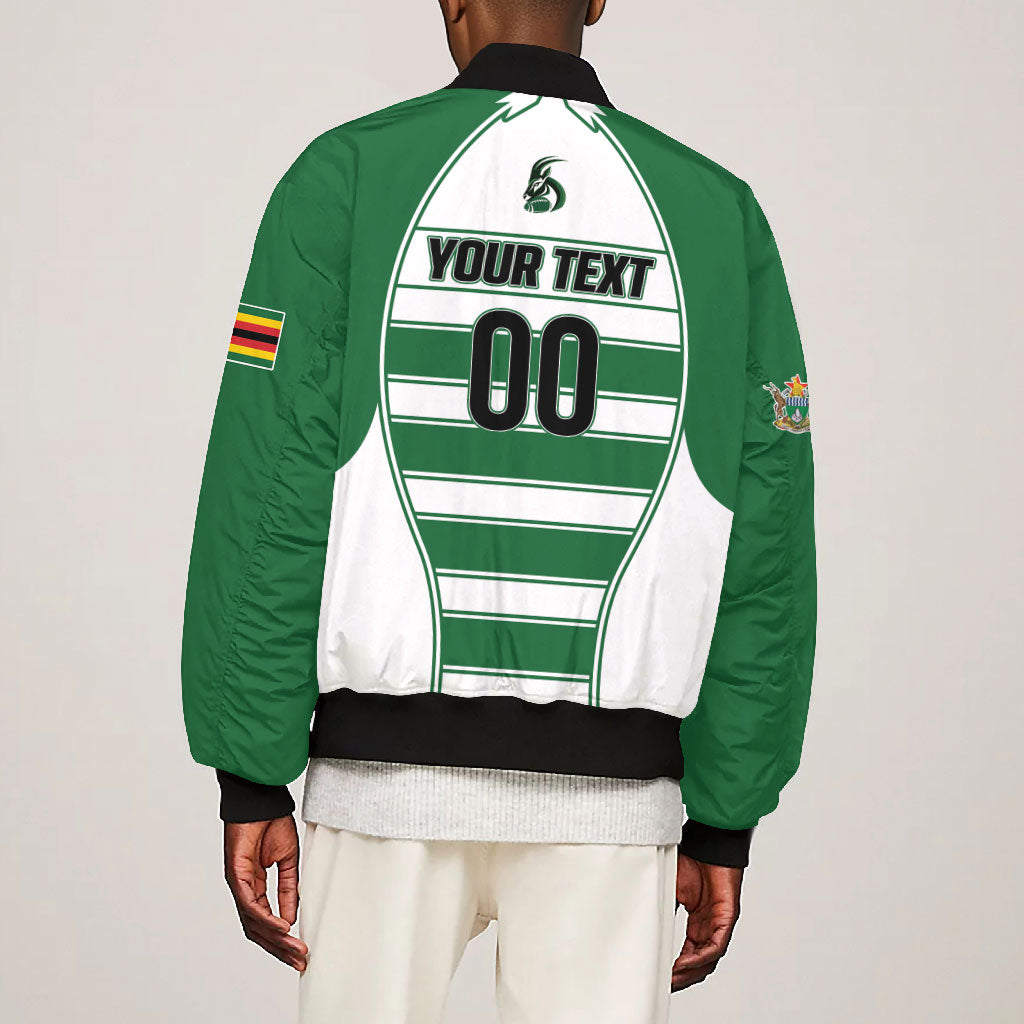 Custom Zimbabwe Rugby 3rd Africa Cup Bomber Jacket The Sables Back-to-Back Champions