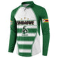 Custom Zimbabwe Rugby 3rd Africa Cup Button Sweatshirt The Sables Back-to-Back Champions