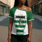 Custom Zimbabwe Rugby 3rd Africa Cup Cross Shoulder Shirt The Sables Back-to-Back Champions