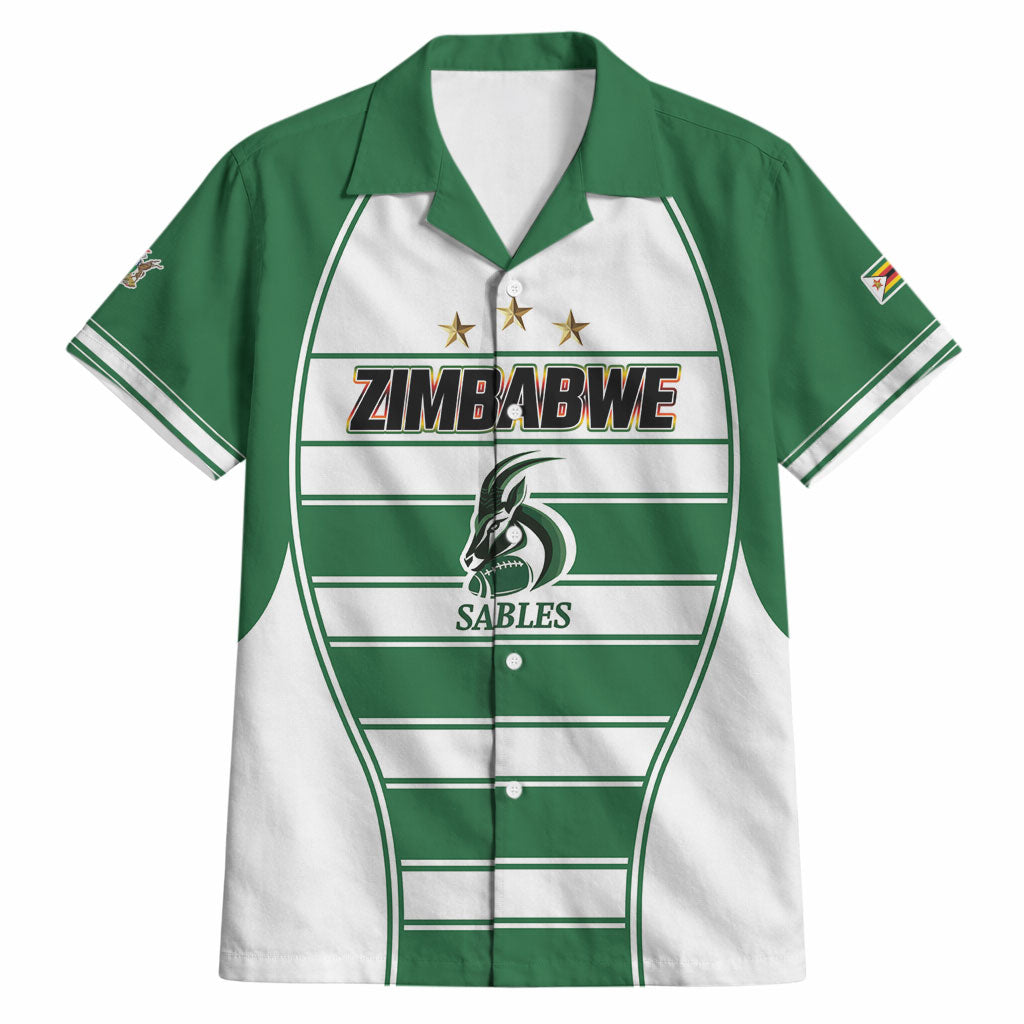Custom Zimbabwe Rugby 3rd Africa Cup Hawaiian Shirt The Sables Back-to-Back Champions
