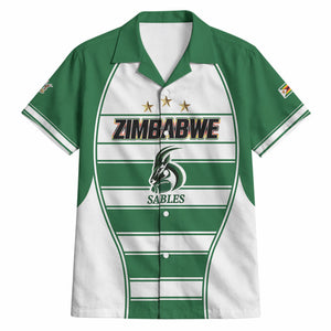 Custom Zimbabwe Rugby 3rd Africa Cup Hawaiian Shirt The Sables Back-to-Back Champions