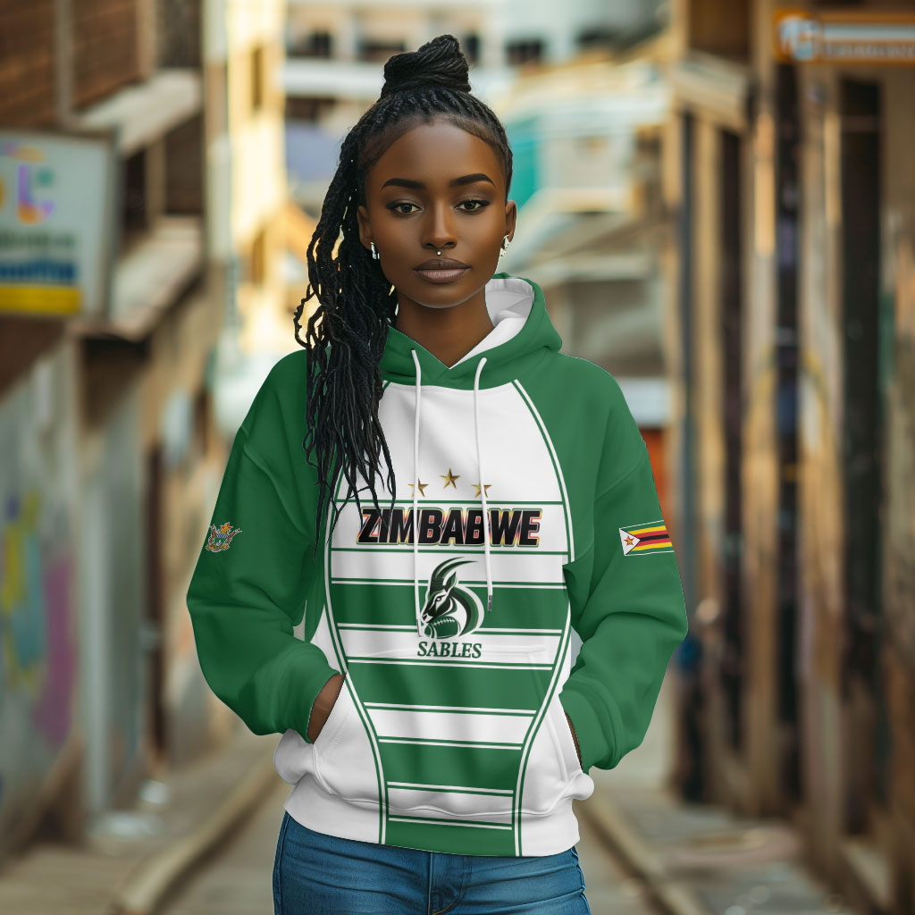 Custom Zimbabwe Rugby 3rd Africa Cup Hoodie The Sables Back-to-Back Champions