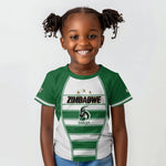 Custom Zimbabwe Rugby 3rd Africa Cup Kid T shirt The Sables Back-to-Back Champions