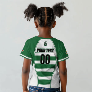 Custom Zimbabwe Rugby 3rd Africa Cup Kid T shirt The Sables Back-to-Back Champions