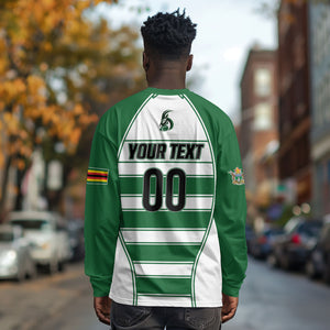 Custom Zimbabwe Rugby 3rd Africa Cup Long Sleeve Shirt The Sables Back-to-Back Champions