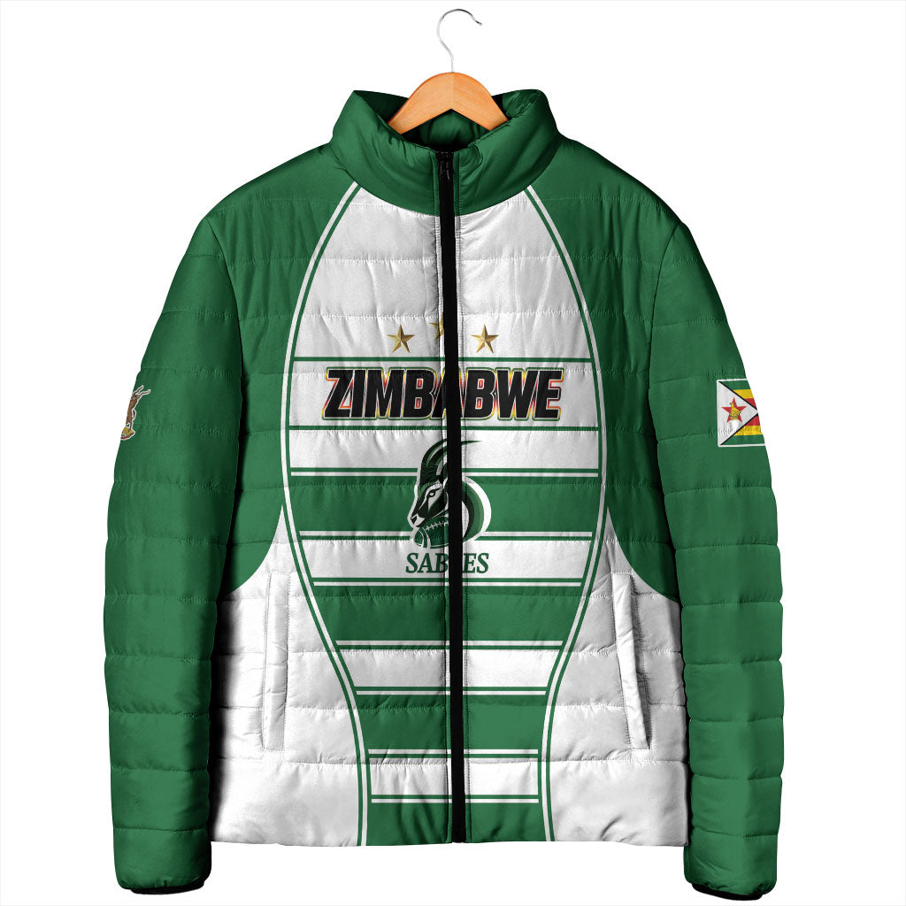 Custom Zimbabwe Rugby 3rd Africa Cup Padded Jacket The Sables Back-to-Back Champions