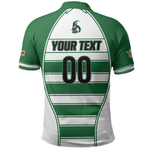 Custom Zimbabwe Rugby 3rd Africa Cup Polo Shirt The Sables Back-to-Back Champions