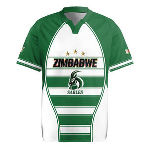 Custom Zimbabwe Rugby 3rd Africa Cup Rugby Jersey The Sables Back-to-Back Champions