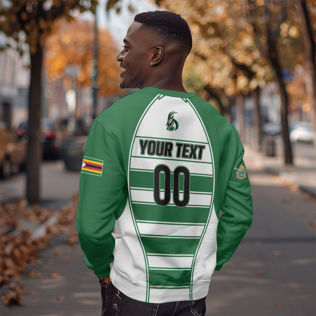 Custom Zimbabwe Rugby 3rd Africa Cup Sweatshirt The Sables Back-to-Back Champions