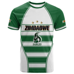 Custom Zimbabwe Rugby 3rd Africa Cup T shirt The Sables Back-to-Back Champions
