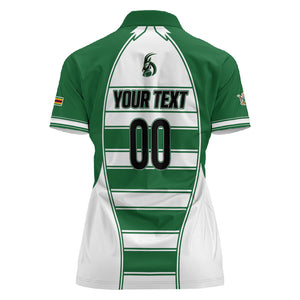 Custom Zimbabwe Rugby 3rd Africa Cup Women Polo Shirt The Sables Back-to-Back Champions